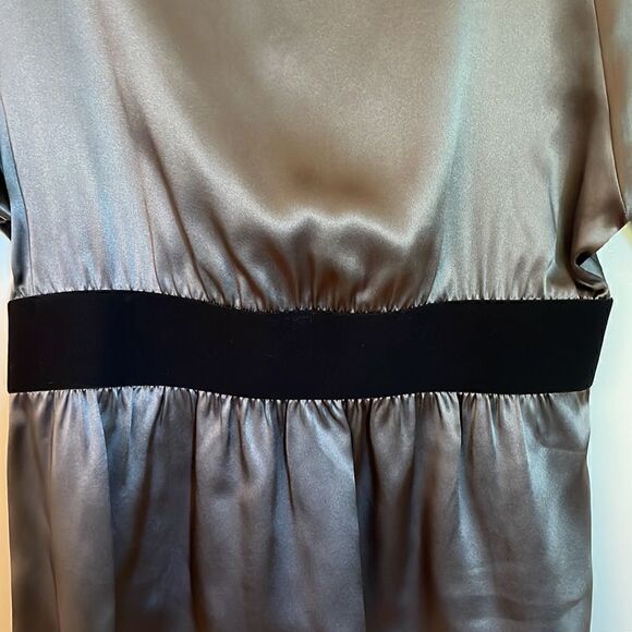 New Theory Dorris Silk Cinched Waist Blouse - Picture 2 of 6